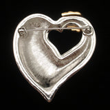 Heart Brooch Pin Vintage Swarovski Crystals Rhinestones