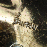 Insect Bug Leaf Brooch Pin Vintage Trifari Rhinestones