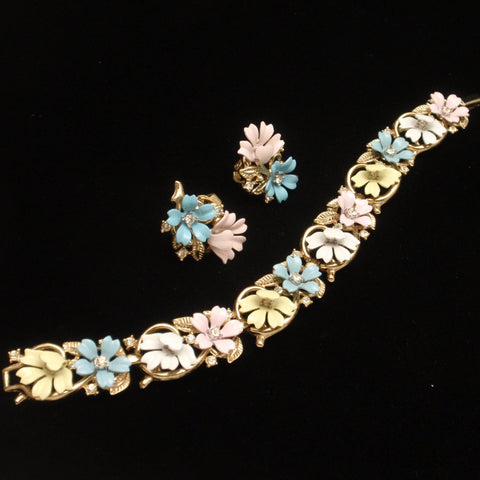 Trifari Bracelet and Earrings Set