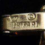 Trifari Vintage Set Bracelet Earrings Rhinestones