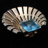 Shell Fur Clip Pin Sterling Silver Trifari Pat Pend Vintage