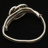Victorian Sterling Silver & Enamel Slide Bracelet
