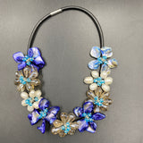 Wired Glass Flowers Necklace