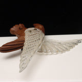 Eagle Pin Vintage Figural Bird Brooch Wood and Celluloid