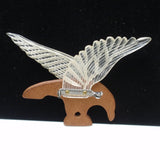 Eagle Pin Vintage Figural Bird Brooch Wood and Celluloid