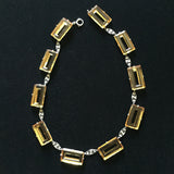 Art Deco Yellow Glass Necklace